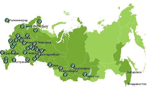 Карта автосалонов Skoda в России